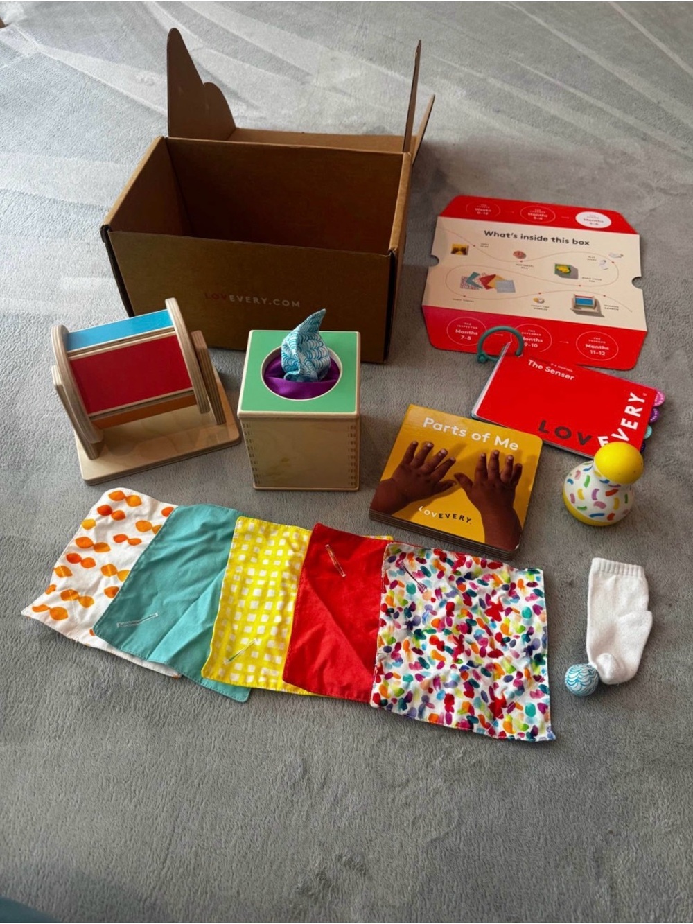 Lovevery The Senser Play Kit – Multi Color Baby Learning Toys